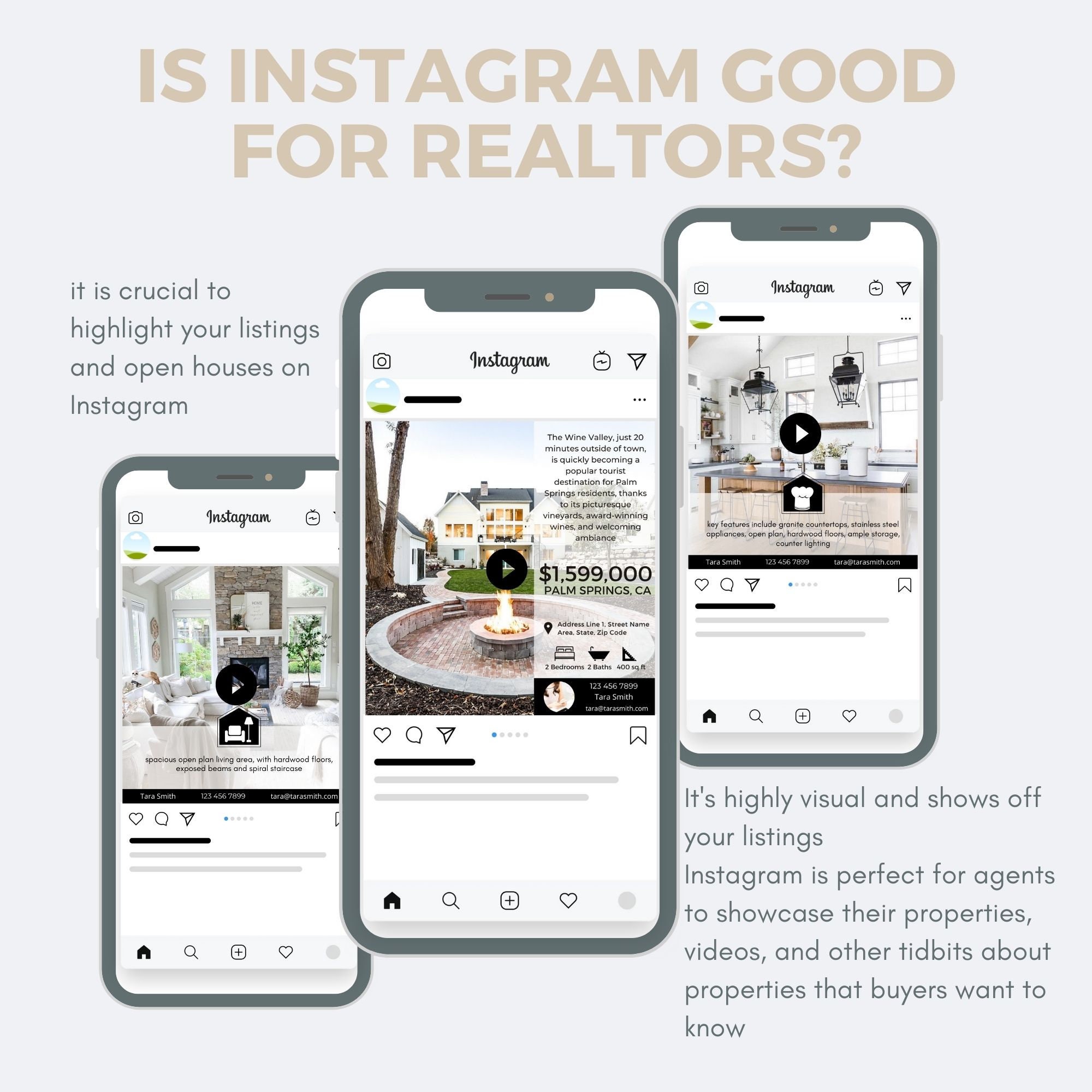 Square Instagram Real Estate Agent Property Listing Video, Canva ...