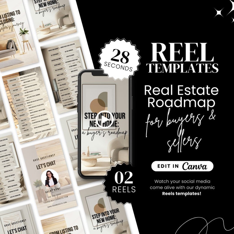 Realtor Content Real Estate Buyer & Seller Roadmap Reels - Instagram Marketing Video ...