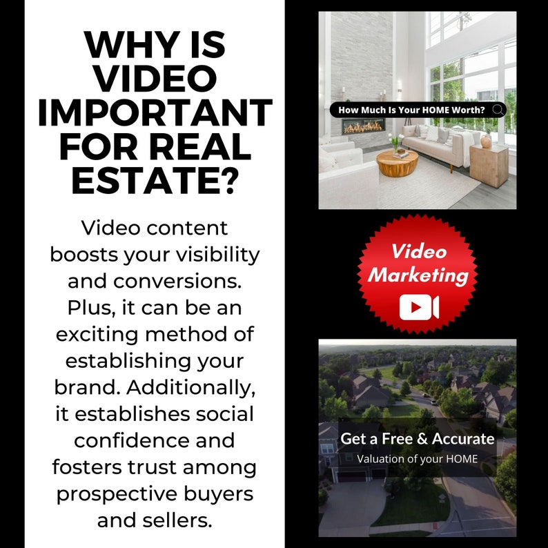 Real Estate Instagram Video Post, Valuation Ad Video, Instagram MP4 Post, Canva Template, Real Estate Marketing, Video Markerting, Facebook image 2