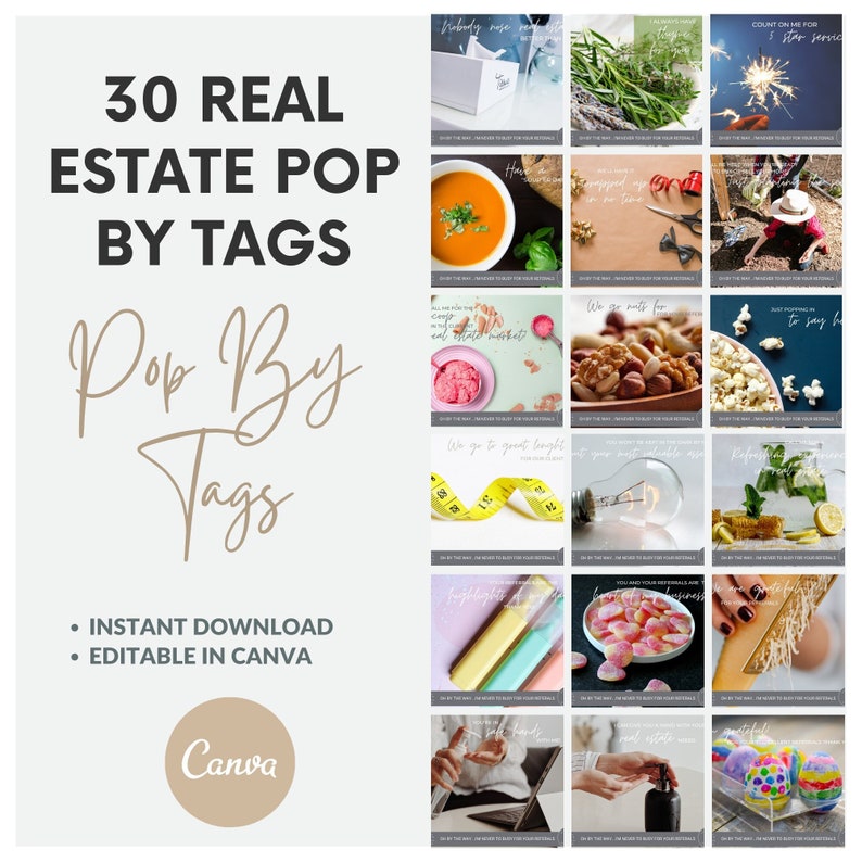 31 Pop By Real Estate Pop Bys Real Estate Marketing Thank | Etsy