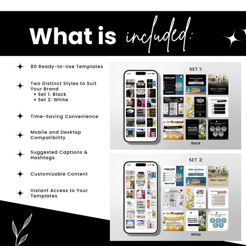 Real Estate Social Media Templates, Posts, Content, Marketing, Calendar