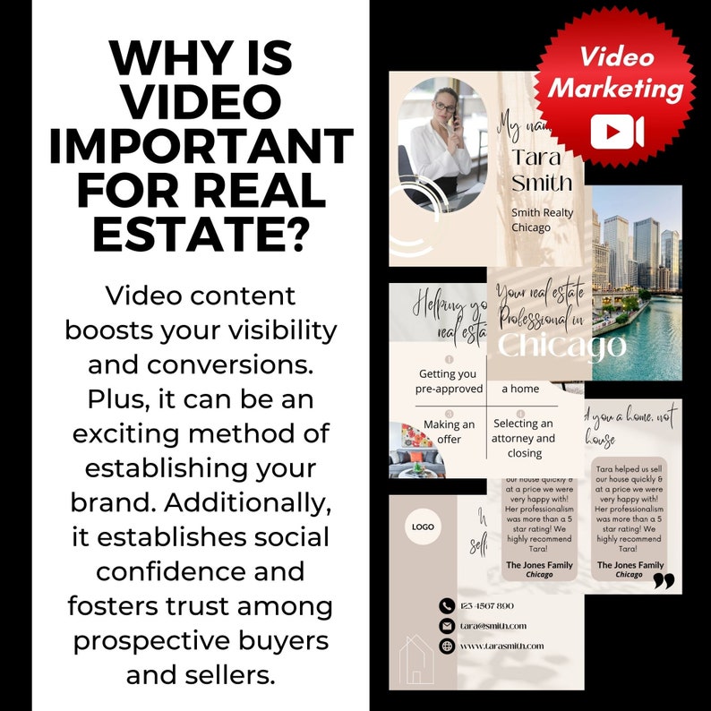 Real Estate Instagram Video Post, Real Estate Intro Ad Video, Instagram MP4 Post, Canva Template, Real Estate Marketing, Video Markerting zdjęcie 2