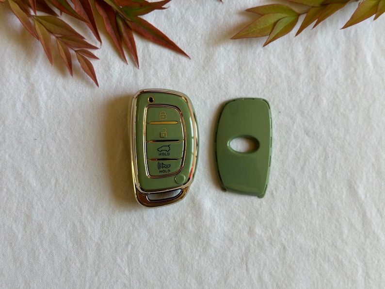 Étui de protection pour porte-clés en Tpu, pour Hyundai Elantra Sonata Tucson Palisade 2013 2019, télécommande sans clé Vert