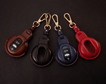 PU Leather Schlüsselanhänger Keyring Fob Keychain für Mini Cooper ONE S JCW A05 