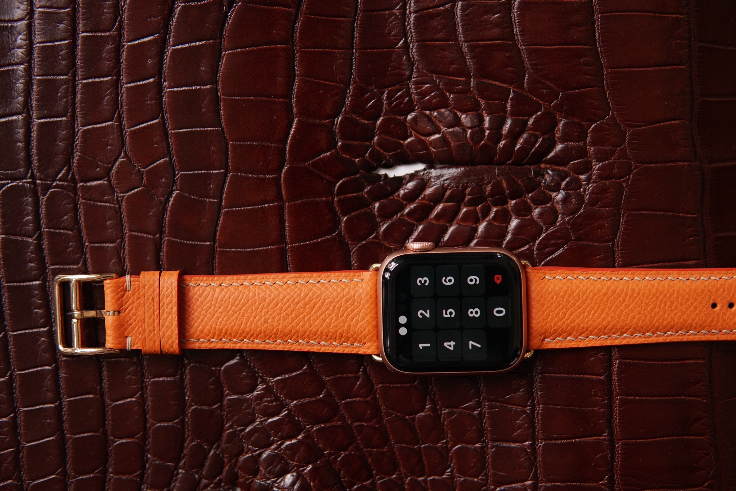 Rare Original genuine Apple watch Hermes Sport Band 38mm 40mm 41MM Orange  SM +ML