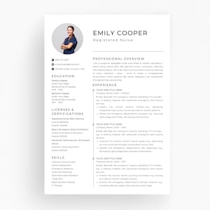 Mall för CV för sjuksköterska, CV för nyutexaminerad sjuksköterska, CV för studentsjuksköterska, CV för sjuksköterska/nyutexaminerad sjuksköterska i Canva, PowerPoint-CV för professionell sjuksköterska, redigerbart CV