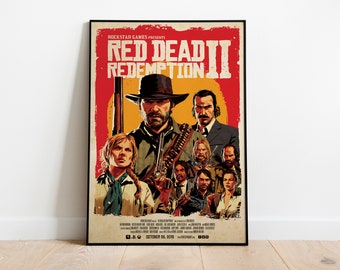 Red Dead Redemption 2 Poster Etsy Red Dead Redemption 2 Poster Etsy