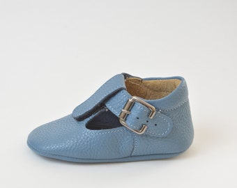 Scarpe per bambini con fibbia, Mocassini per bambini fatti a mano, Scarpe con suola morbida, Scarpe per bambini in pelle italiana, Scarpe comode in pelle.