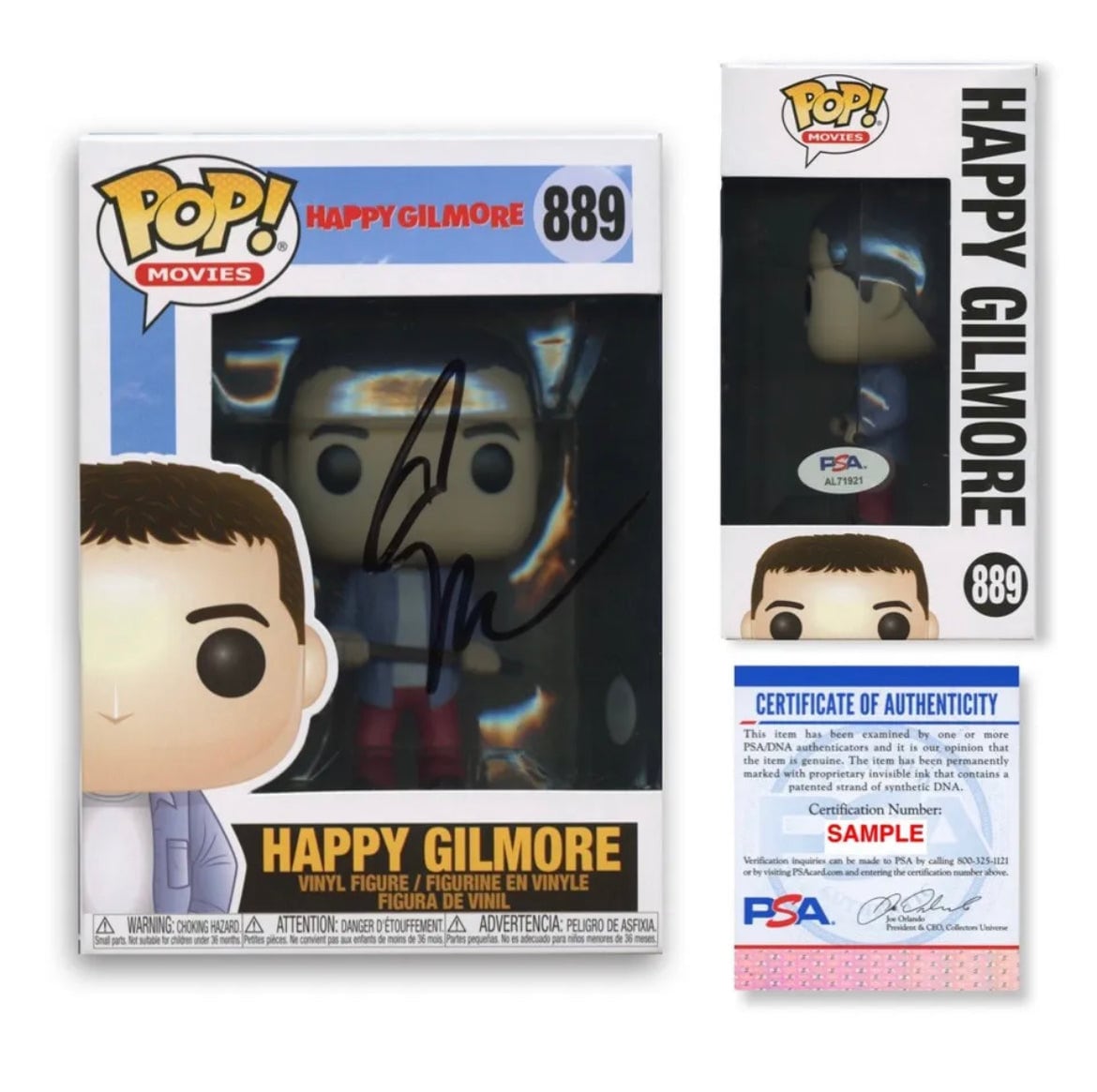 Adam Sandler Signed Autographed Vaulted Funko Pop 889 Happy Gilmore PSA/DNA  Authenticated 