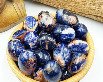 Sunset Sodalite Tumble / Sunset Tumble Stone / Sodalite Pocket Crystal / Rieki Crystal