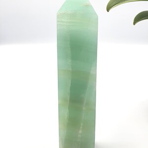 Large Caribbean Calcite Tower – Calm, Serenity & Dreamy Ocean Energy Crystal Point image 2