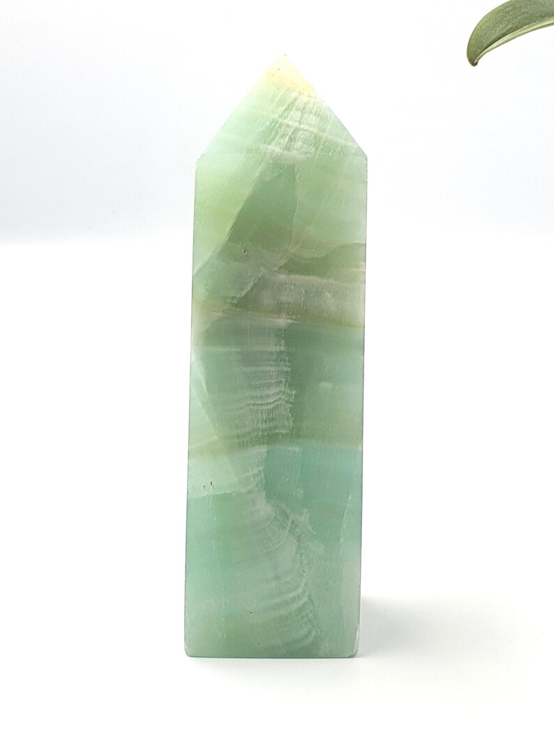 Large Caribbean Calcite Tower – Calm, Serenity & Dreamy Ocean Energy Crystal Point image 4