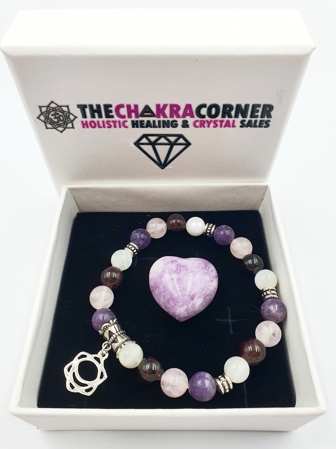 Menopause Support Crystal Healing Bracelet With Chakra Charm Etsy UK