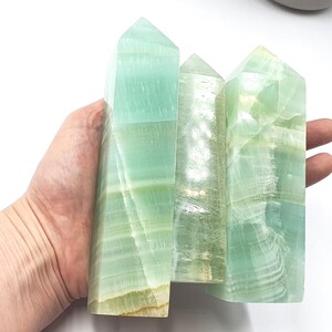 Large Caribbean Calcite Tower – Calm, Serenity & Dreamy Ocean Energy Crystal Point image 7