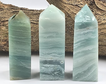 Blue Sky Calcite Tower – Calm, Emotional Soothing & Gentle Uplifting Energy Crystal, 105g