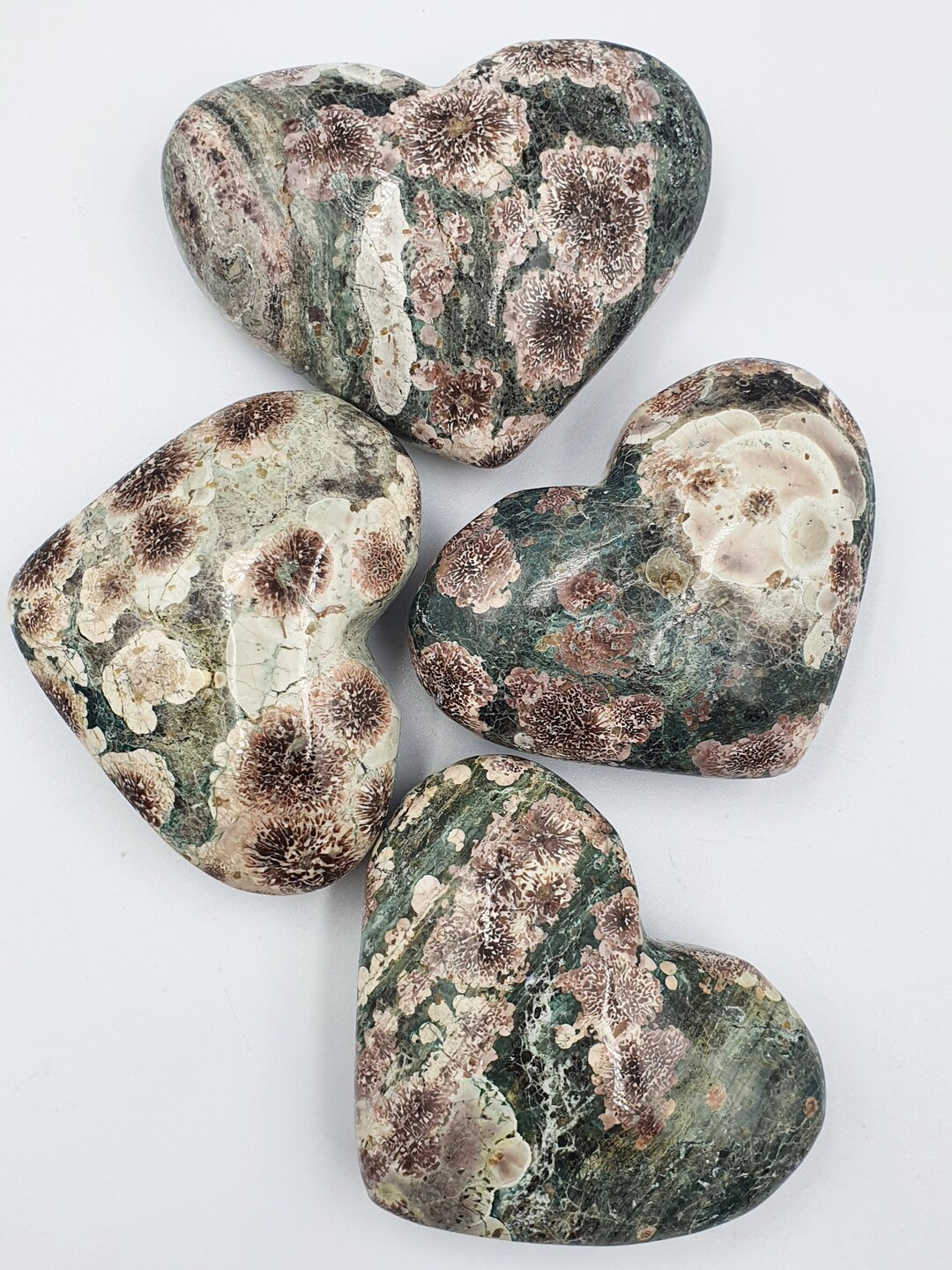 Firework Agate Puff Hearts - Etsy UK