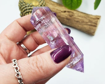 Amethyst DT / Amethyst Double Terminated Point / Amethyst Healing Tool / Amethyst Sceptre / Rainbow DT - 68g