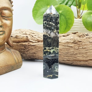 Ocean Jasper Tower / Ocean Jasper Point / Druzy Ocean Jasper Healing Tower - 124g