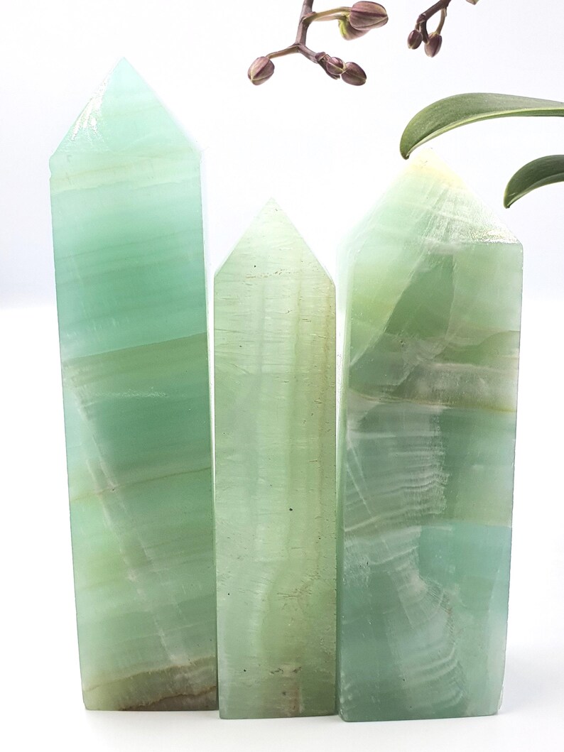 Large Caribbean Calcite Tower – Calm, Serenity & Dreamy Ocean Energy Crystal Point image 6