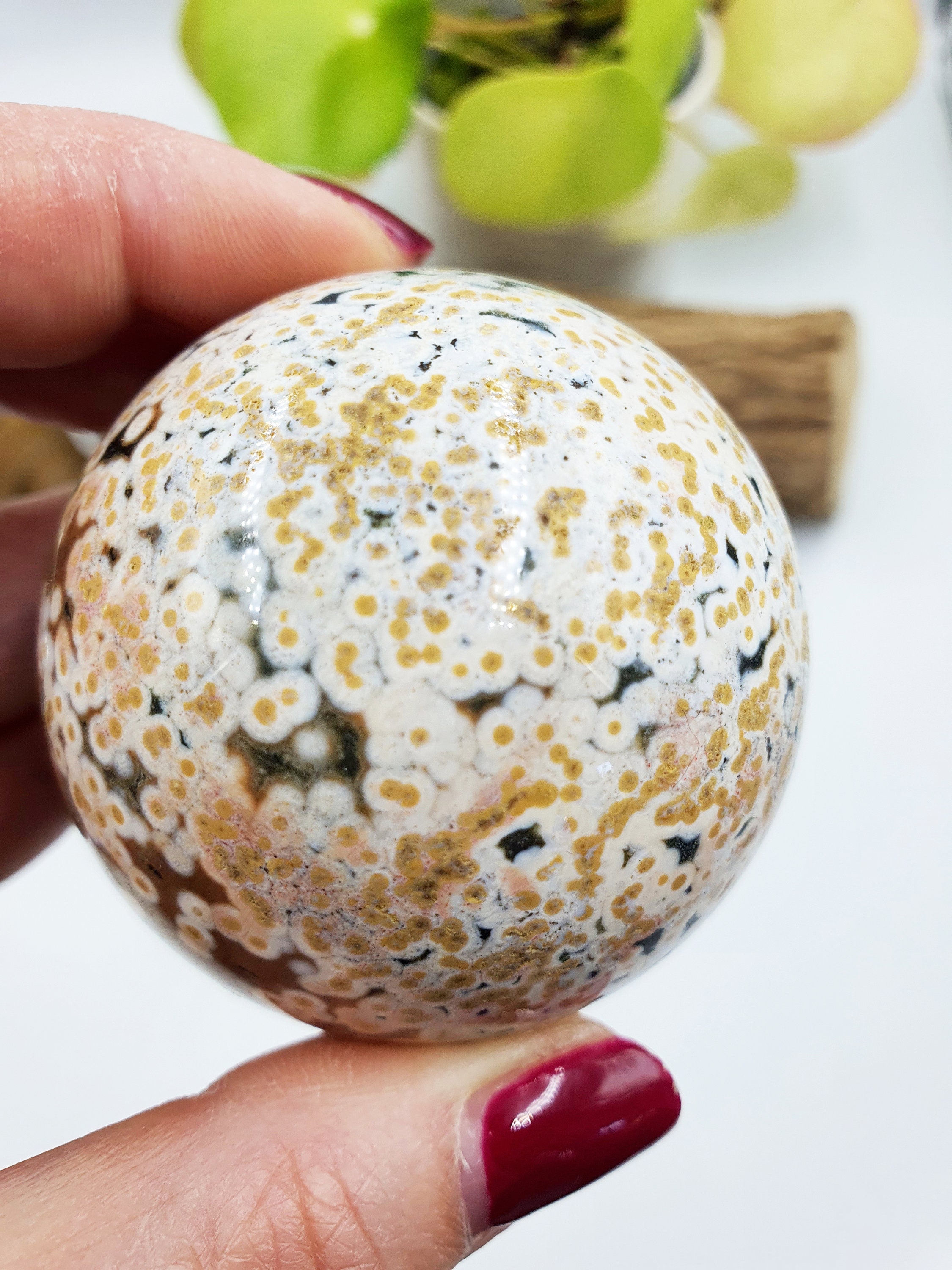Rare 8th Vein Ocean Jasper Sphere / 8 Vein OJ Sphere / High Grade