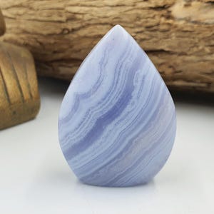 Stunning High Grade Blue Lace Agate Mini Freeform / Blue Banded Agate Stabding Polished Tower / A Grade Blue Lace Agate -  45g