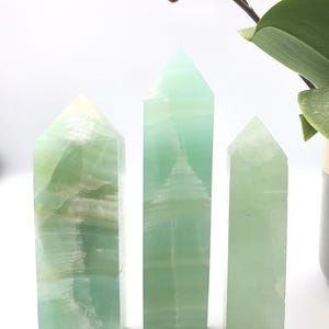 Large Caribbean Calcite Tower – Calm, Serenity & Dreamy Ocean Energy Crystal Point image 5