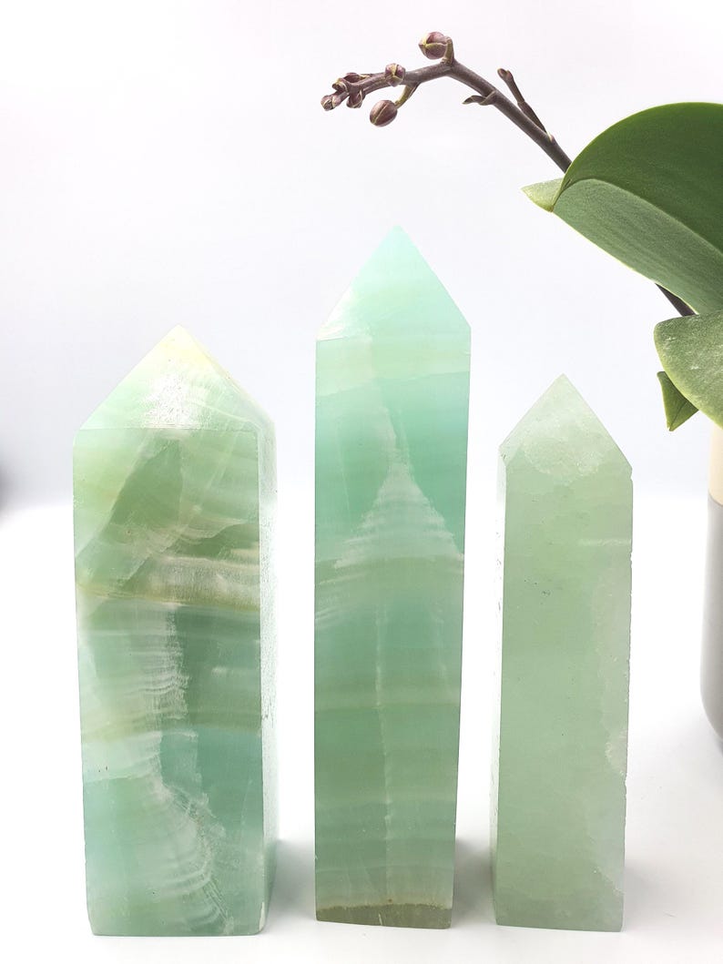 Large Caribbean Calcite Tower – Calm, Serenity & Dreamy Ocean Energy Crystal Point image 5