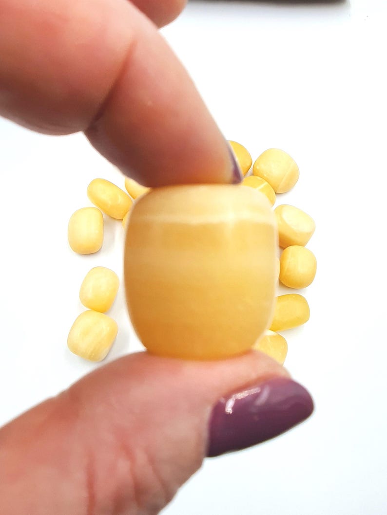 Yellow Calcite Tumble Stones image 4
