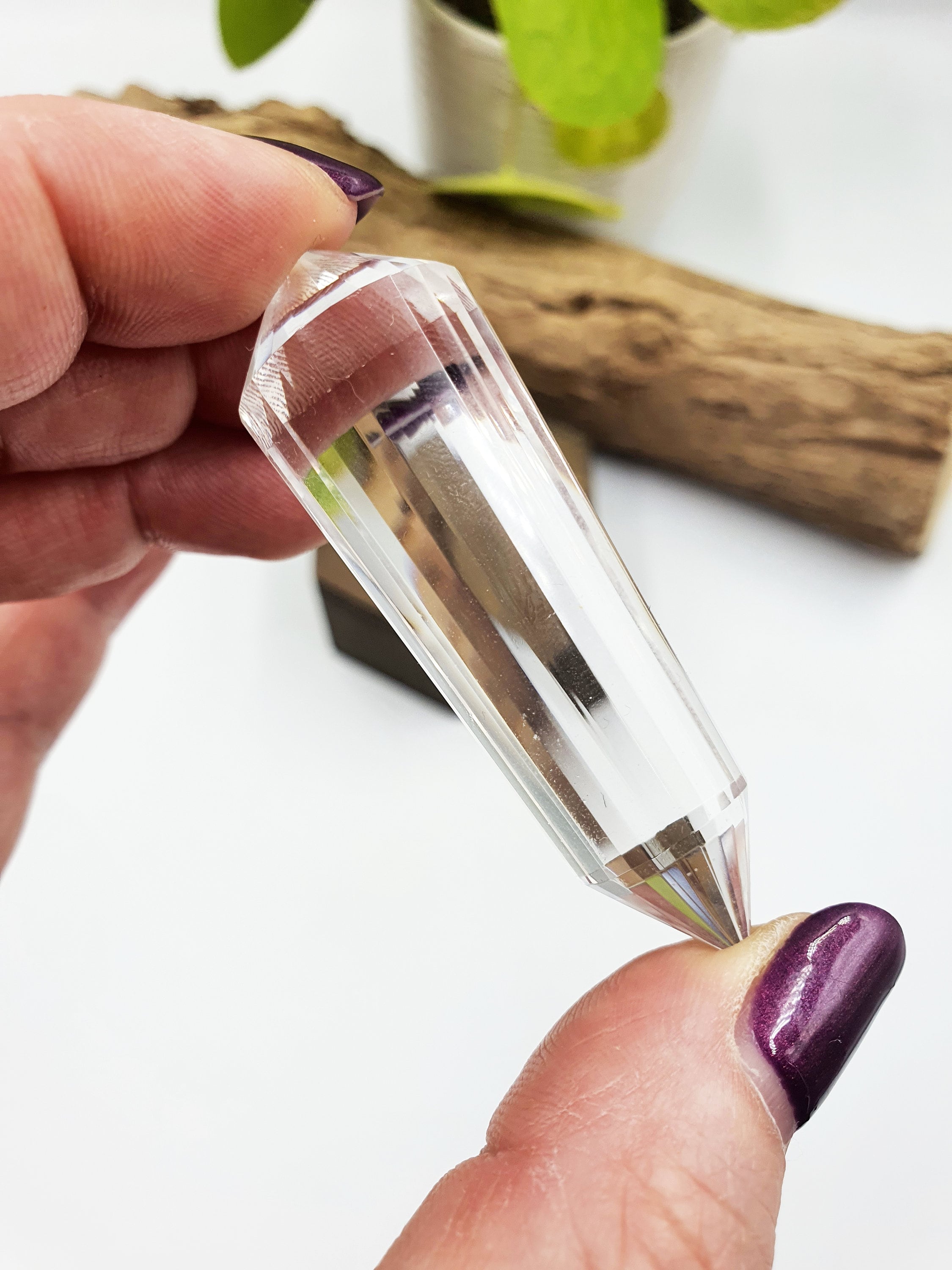 Clear Quartz Vogel / Clear Quartz Double Terminated Point / 24 Sided Clear Quartz Vogel DT / Crystal Healing Tool - 30g