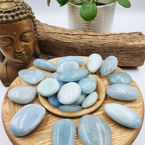 Polished Aquamarine Crystal Tumbles / Aquamarine  Tumble / Aquamarine Pocket Crystal/ 3 sizes available