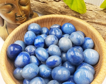 Blue Aventurine Tumbles / Blue Aventurine Tumble Stone / Pocket Crystal / Aventurine Grid Crystal - approx 2-3cm