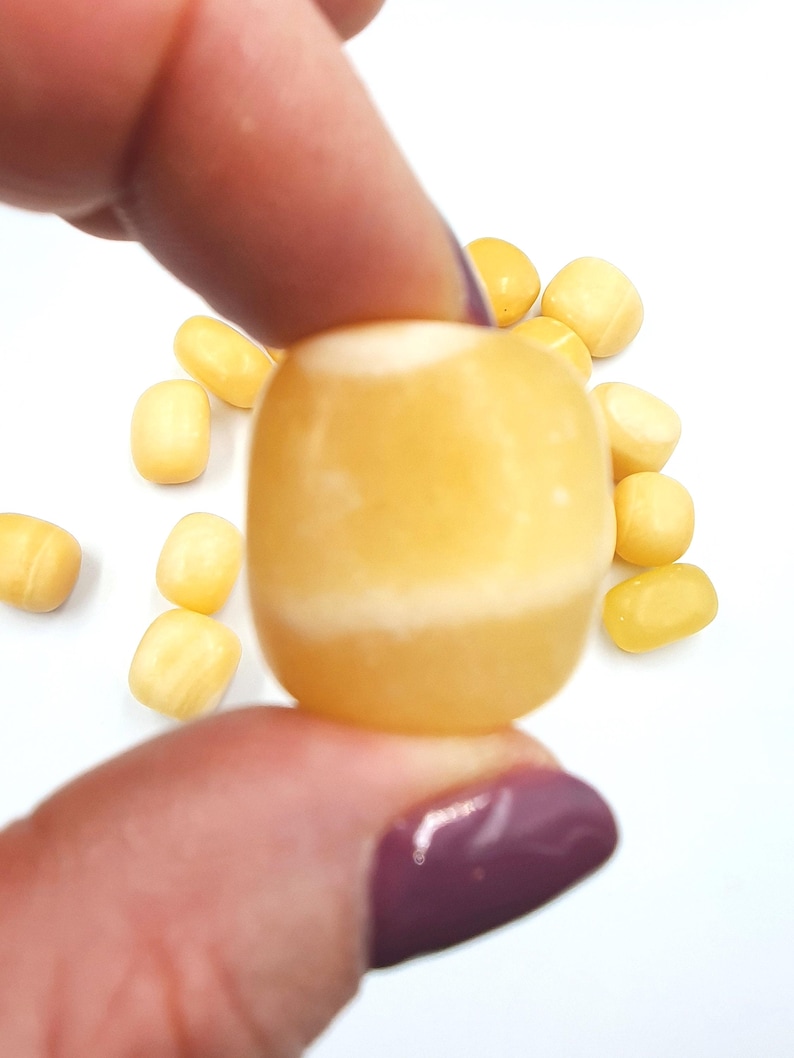 Yellow Calcite Tumble Stones image 5