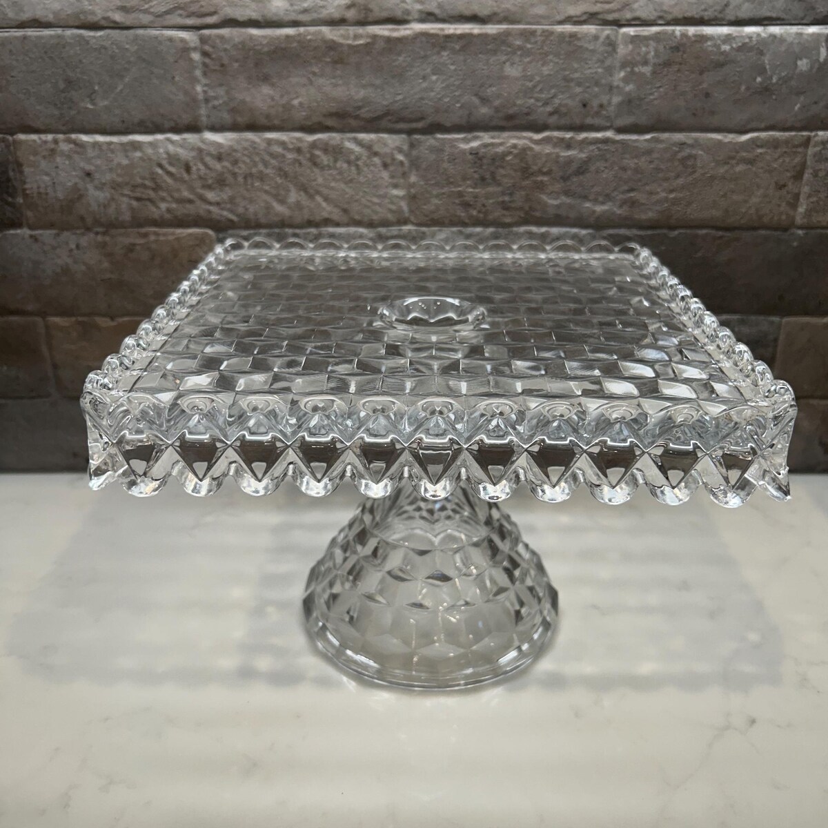 Fostoria American Square Cake Stand - Etsy
