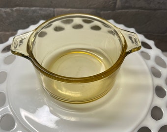 Dynaware Pyr-O-Rey Yellow Amber Glass 6 Oz. Mini Casserole Round Dish