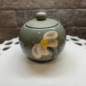 Flowered Sugar Bowl with Lid