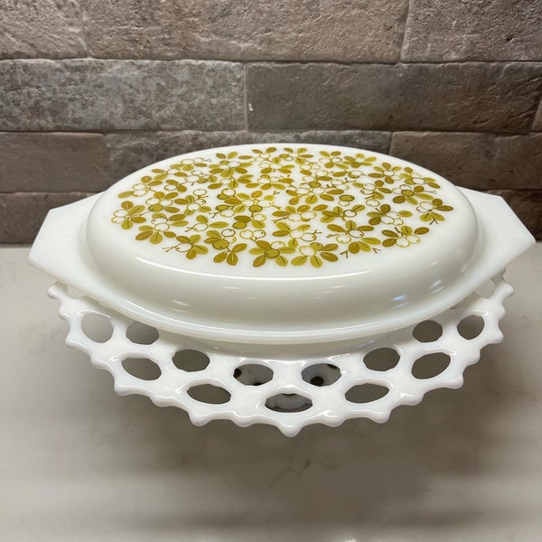 Pyrex Verde Olive Oval Casserole Lid - Listing 1