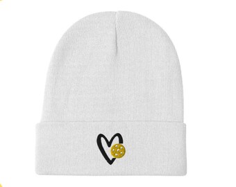 Pickleball Beanie, Pickleball Gift Ideas For Women, Pickleball Gift Ideas, Love Pickleball Beanie, Pickleball Winter Hat