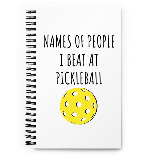 Pickleball Notebook, Funny PIckleball, Pickleball Gifts, Sports Notebooks, Pickleball Captain Gift, Spiral Notebook, Tennis Notebook