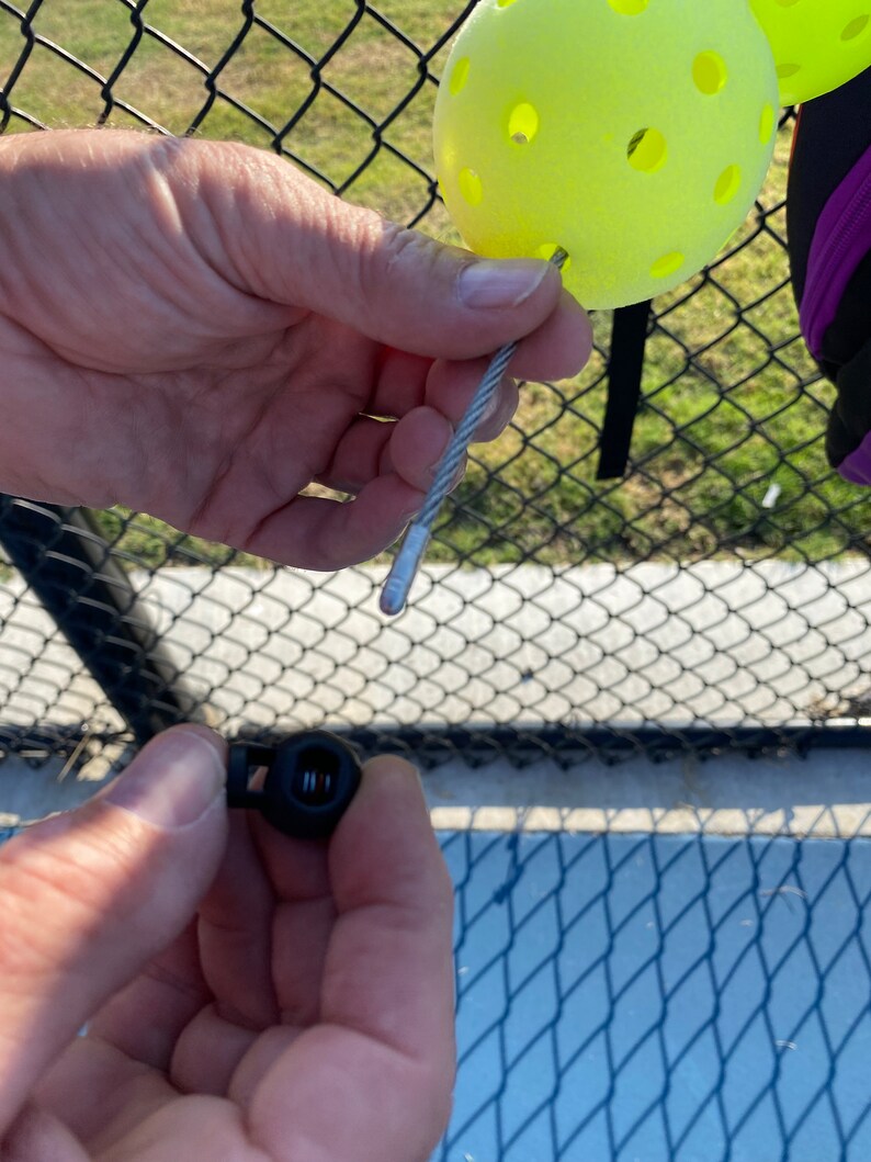 PICKLEBALL BALL HOLDER, the Pickleball Stringer, Pickleball Bag Holder