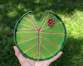 Ceramic Lily Pad Ring Dish