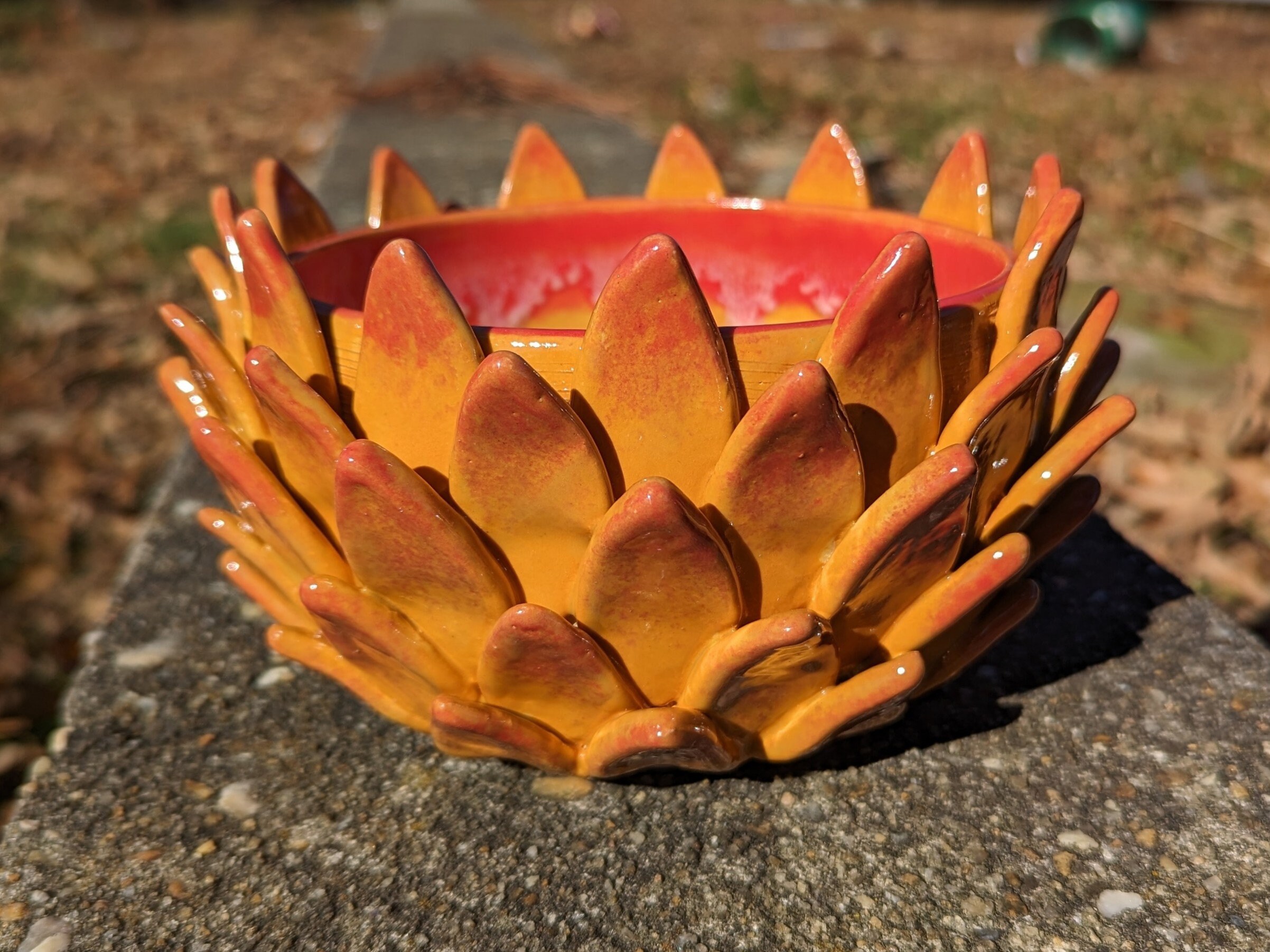 Ceramic Lotus Flower Sculpture Planter Etsy