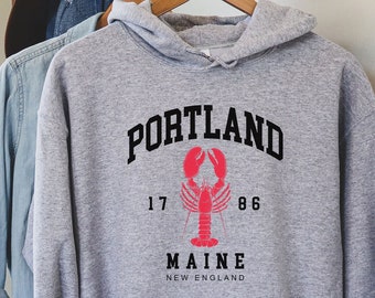 Portland hoodie, Portland Maine T-shirt, Portland ME skjorta, Maine sweatshirt, Maine rund hals, Maine skjortor för kvinnor, Maine skjorta, Maine