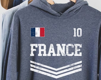 France Hoodie,France Home Soccer Jersey, Jersey France Home Shirt, France Shirt, Gift Fan Lovers France Football, personalized Jersey