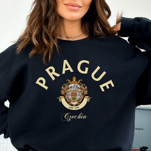 Prague Sweatshirt,Prague Czech, Prague shirt, Prague trip, Czech Capital Baggy Sweatshirt, Prague Soft and Comfortable Crewneck