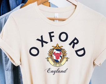 Camiseta Oxford, Camiseta Oxford, Regalo Oxford, Sudadera universitaria, Camisa de la Universidad de Oxford, Sudadera Ivy League para hombre, Regalo Oxford