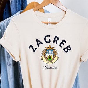 Zagreb Tee,Zagreb Hrvatska, Zagreb shirt, Zagreb trip, Croatia Capital Baggy Sweatshirt,Zagreb Soft and Comfortable