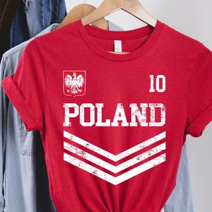 Polen-T-Stück, Polen-T-Stück, Polen-Flagge, Polen-Hemd, polnisches Hemd, polnische Geschenke, Polska-Hemd, Polen-WM-T-Shirt, Polen-Jersey
