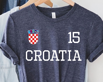 Shirt Kroatië, T-shirt WK Kroatië, T-shirt Kroatië, Kroatië, kaartshirt Kroatië, Kroatische voetbalfans, Kroatisch basketbal