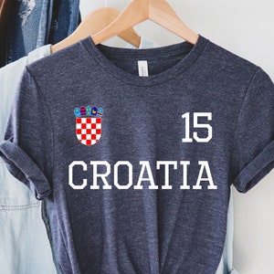 Maillot de la Croatie, t-shirt de la Coupe du monde de la Croatie, t-shirt de la Croatie, Croatie, maillot de la carte de la Croatie, fans de football croates, basket-ball de la Croatie