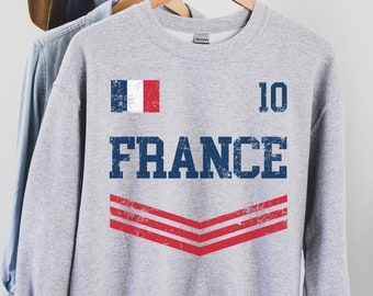 France Sweatshirt,France Home Soccer Jersey, Jersey France Home Shirt, France Shirt, Gift Fan Lovers France Football, personalized Jersey